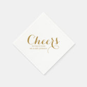 Für die Zukunft Mr. & Mrs. Name Simple Wedding Serviette (Ecke)