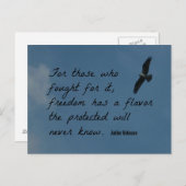 Für diejenigen, die dafür kämpfen, hat Freiheit ei Postkarte (Vorne/Hinten)