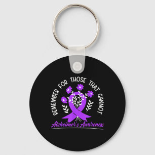 Für diejenigen, die nicht Blume Ribbon Alzheimerhe Schlüsselanhänger