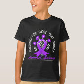 Für diejenigen, die nicht Blume Ribbon Alzheimerhe T-Shirt (Vorderseite)