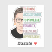 Für diejenigen, die sich an Privileg-Equality-Feel Aufkleber (Blatt)