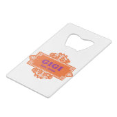 Für diese Sonderaktion "GiGi 2020" Geldbeutel Flaschenöffner (Vorderseite Schrägansicht)