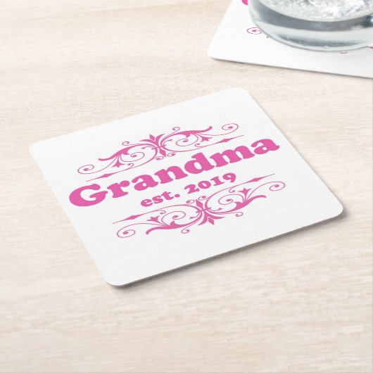 Für diese Sonderaktion "Oma 2019" Rechteckiger Pappuntersetzer (angewinkelt)