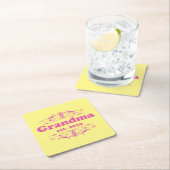 Für diese Sonderaktion "Oma 2019" Rechteckiger Pappuntersetzer (Vor Ort)