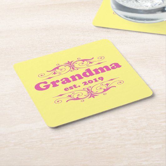 Für diese Sonderaktion "Oma 2019" Rechteckiger Pappuntersetzer (angewinkelt)