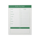 Für diese Woche - Wochenplaner - Jäger Green Notizblock (Rotiert)