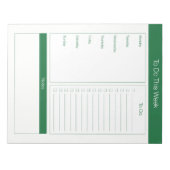Für diese Woche - Wochenplaner - Jäger Green Notizblock (Vorderseite)