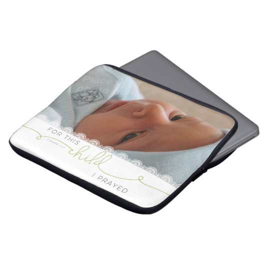 Für dieses Kind betete ich - 1 Samuel 1:27 Laptopschutzhülle (Vorne Oben)