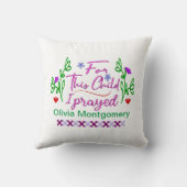 Für dieses Kind betete ich ein Mädchen Kissen (Rückseite)