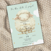 Für dieses Kind betete ich Foto Grünes Lamm Religi Einladung