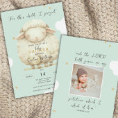 Für dieses Kind betete ich Foto Grünes Lamm Religi Einladung