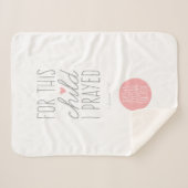 Für dieses Kind betete ich im Rosa Sherpadecke (Vorderseite (Horizontal))