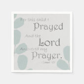 Für dieses Kind betete ich Serviette (Vorderseite)