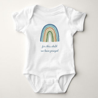 Für dieses Kind beteten wir Boho Rainbow Blue Baby Strampler