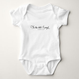 Für dieses Kind habe ich Bibel-Vers für Baby Strampler