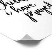 Für dieses Kind habe ich Christlich gebeten Print Poster (Ecke)