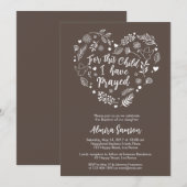 Für dieses Kind habe ich die Einladung zur Taufe g (Vorne/Hinten)