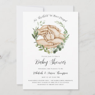 Für dieses Kind haben wir beten Baby Dusche einlad Einladung