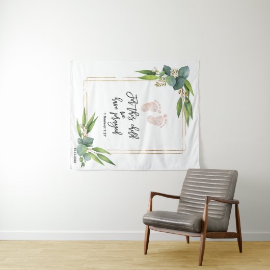 Für dieses Kind haben wir Bibelverse betet Wandteppich (Beispiel (Horizontal))