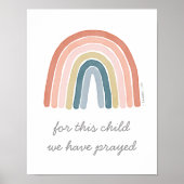 Für dieses Kind haben wir Boho Watercolor Rainbow  Poster (Vorne)