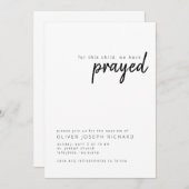 Für dieses Kind haben wir die Einladung zur Taufe (Vorne/Hinten)