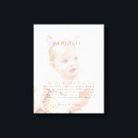 Für dieses Kind haben wir Foto betet Leinwanddruck<br><div class="desc">Baby Foto. Gold Text. Gebet für das Kind.</div>