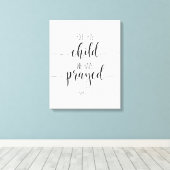 Für dieses Kind haben wir gebetet, 1 Samuel 1:27 Leinwanddruck (Insitu (Holzboden))