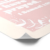 Für dieses Kind haben wir gebetet. -1 Samuel 1:27 Poster (Ecke)