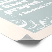 Für dieses Kind haben wir gebetet. -1 Samuel 1:27  Poster (Ecke)