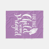 Für dieses Kind haben wir mit Gebet-Händen gebetet Fleecedecke (Vorderseite (Horizontal))