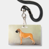 Für Doggen Aussteller Ausweis (Vorderseite mit Lanyard)