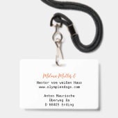 Für Doggen Aussteller Ausweis (Rückseite mit Lanyard)