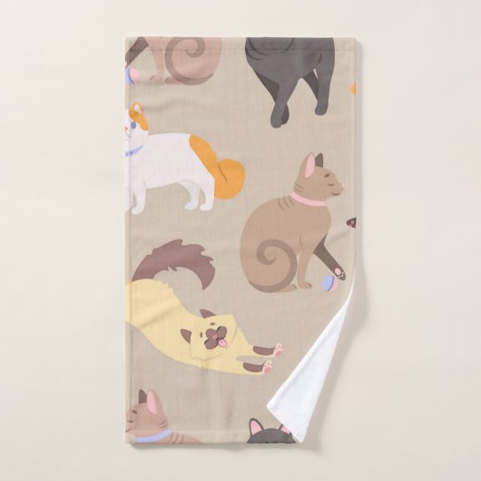 Für echte Liebhaber von Katzen Badhandtuch Set (Handtuch)