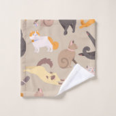 Für echte Liebhaber von Katzen Badhandtuch Set (Waschlappen)