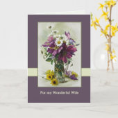 Für Ehefrau am Muttertag. Blume Karte (Gelbe Blume)