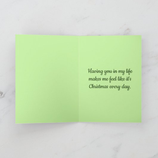 Für Ehefrau Buffalo Kariert Hirschweihnachtsfest Karte (Innenseite)