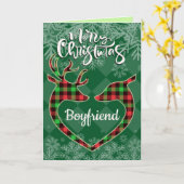 Für Ehefrau Buffalo Kariert Hirschweihnachtsfest Karte (Gelbe Blume)