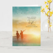 für Ehefrau Lifetime Liebe Hochzeit Jahrestag Karte (Gelbe Blume)