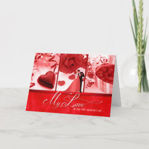 für Ehefrau Romantischer 1. Valentinstag Feiertagskarte