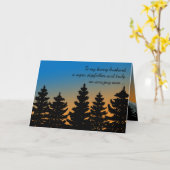 für Ehemann | Stepfather | Pine Trees Vatertag Karte (Gelbe Blume)