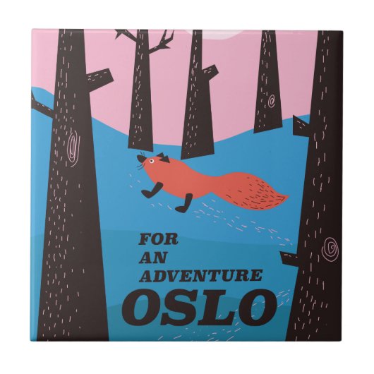 Für ein Abenteuer in Oslo Fliese (Vorderseite)