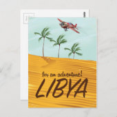 Für ein Abenteuer! Libyen-Reiseplakat Postkarte (Vorne/Hinten)