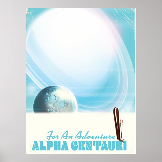 Für ein Abenteuer Retro Ski Sci-fi Poster (Vorne)