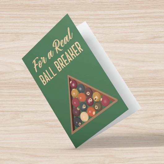 Für ein echtes Ball Breakfast Funny Pool Billard Karte