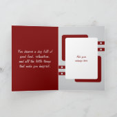 Für ein ganz besonderes Foto bordeauxrot Geburtsta Karte (Innenseite)