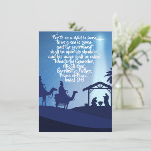 Für ein Kind ist Geboren, ein Sohn erhält eine Url Feiertagskarte