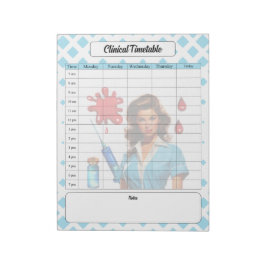 Für ein Leben - klinischer Zeitplan Notizblock