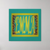 FÜR EIN MÄDCHEN MIT DEM NAMEN EMMA MARINE BLUE PEB LEINWANDDRUCK (Vorderseite)