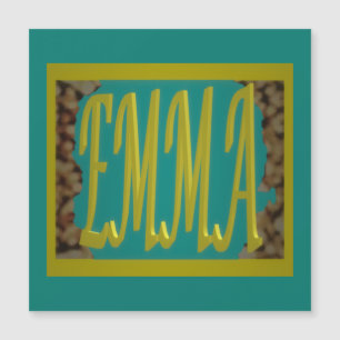 FÜR EIN MÄDCHEN MIT DEM NAMEN EMMA MARINE BLUE PEB MAGNETKARTE