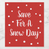 Für ein Schneeweinetikett gerettet Weinetikett (Einzelnes Label)